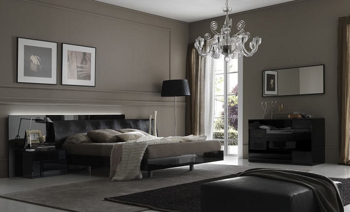 Grey bedroom as 2016 trends