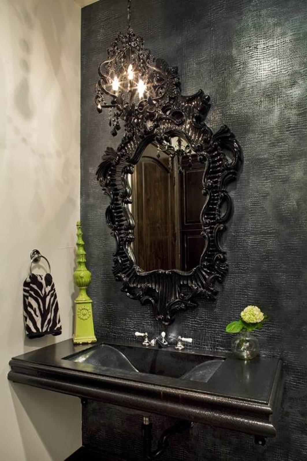 Black Venetian Mirror