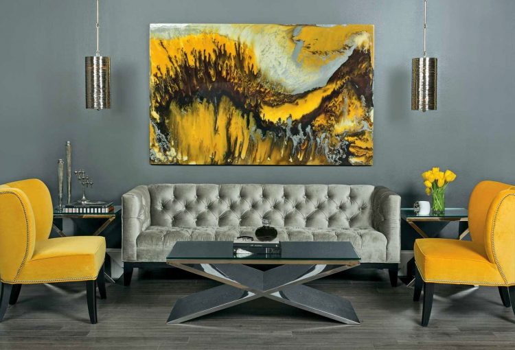 How To Decorate With Yellow Details, Yellow And Grey Living Room Decor
